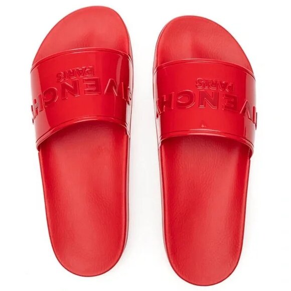 GIVENCHY Raised Logo Rubber Pool Slides Men